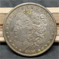 1881-S Morgan Silver Dollar, AU From Album
