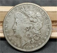 1882 Morgan Silver Dollar, VF From Album