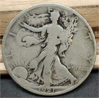 1921 Walking Liberty Half Dollar, VG Key Date