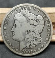 1882-CC Morgan Silver Dollar, VG 8 From Album
