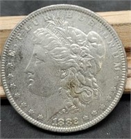 1882-O Morgan Silver Dollar, AU From Album
