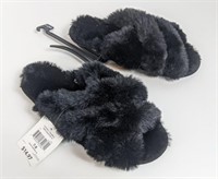 Soft Black Slippers (Size: 7-8, Ladies)