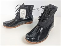 Black Rubber Boots (Size: 9, Ladies)