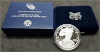 2016 Proof American Silver Eagle w/Box & COA