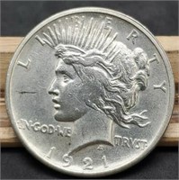1921 Peace Silver Dollar, BU