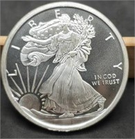 2 Troy oz.. Silver Round Proof Walking LIberty