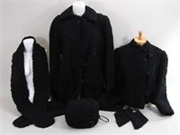 1930s 5 Piece Wool Coats/Muff