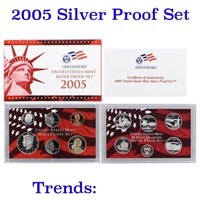2005 United States Silver Proof Set - 11 pc set, a