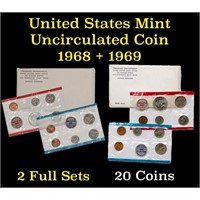 1968 & 1969 United States Mint Uncurculated Coin S