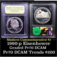 Proof 1990-P Eisenhower Modern Commem Dollar $1 Gr