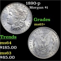 1890-p Morgan Dollar 1 Grades Select+ Unc