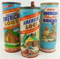 * “American Logs” & “American Plastic Bricks”  by