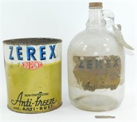 * ZEREX Antifreeze Gallon Glass Bottle with Tag