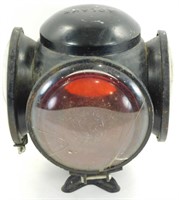 * Vintage AdLake Railroad Lantern with Red Lens -