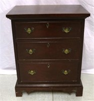 Craftique 3 drawer mahogany bedside stand