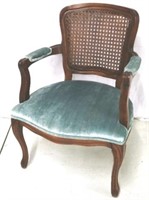 Vintage French Fauteuil with Caned Back