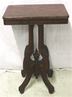 Victorian Walnut & Chocolate Marble Top Table