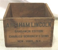 Abraham Lincoln Advertising Wood Box