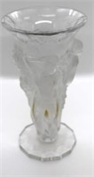 Lalique Style Nude Crystal Vase - Unsigned