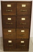Original finish oak double file cabinet