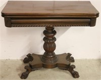 Carved game table