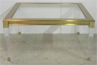 Modern History square Acrylic coffee table