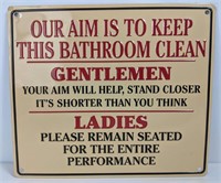 Tin Washroom Sign (12" x 10 1/2")