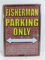 Fisherman Tin Sign/Poster (16 1/2" x 12")
