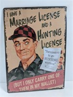 Hunting Tin Sign/Poster (16 1/2" x 12")