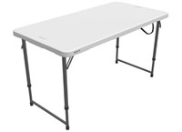 Height Adjustable Utility Folding Table, 4'