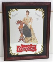 Framed Coca Cola 1994 Lillian Nordica Mirror