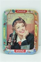 Original 1953 Coca Cola Menu Girl Tray