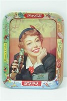 Orginal 1953 Coca Cola Menu Girl Tray