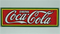 "Drink Coca Cola" 1989 Enameled Porcelain Sign