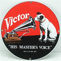 RCA Victor Dog Enameled Porcelain Retro Style Sign