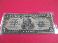 1899 $5 Indian Chief Silver Certificate