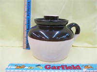 Stoneware Bean Crock with Lid