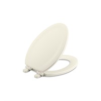 Quiet-Close Closed Front Toilet Seat in Biscuit