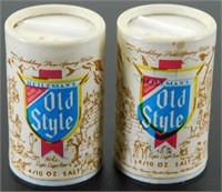 2 Vintage Heileman's Old Style Beer Salt Shakers