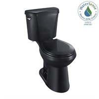 High Efficiency Round Front Toilet in Black