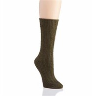 One Size Fits Most Olive HUE Ribbed Socks