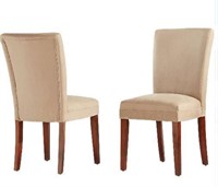 Set of 2 Parson Dining Chairs, Peat