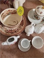 TEA CUP AND SAUCER AND EXTRAS