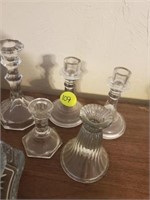 GLASS CANDLE STICK HOLDER COLLECTION
