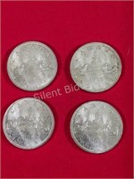 1965 Canadian Voyageur Silver Dollar $1.00 X 4