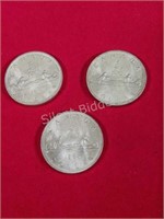 1965 Canadian Voyageur Silver Dollar $1.00 X 3