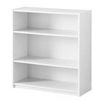 31" 3-Shelf Standard Bookcase, White