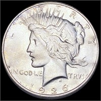 1926-D Silver Peace Dollar NEARLY UNCIRCULATED