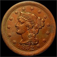 1852 Braided Hair Large Cent NEARLY UNCIRCULATED