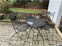 Metal Bistro Table with (2) Chairs (Outside)